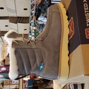 Women's Twisted X Brushed Nickel Fur Boot